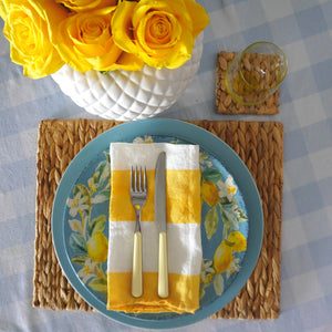 Butterscotch Yellow Cutlery, 4 Piece Set (Table Fork, Table Knife, Table Spoon, Teaspoon)