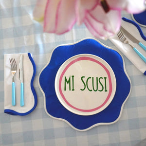 Sky Blue Pastel Cutlery, 4 Piece Set (Table Fork, Table Knife, Table Spoon, Teaspoon)