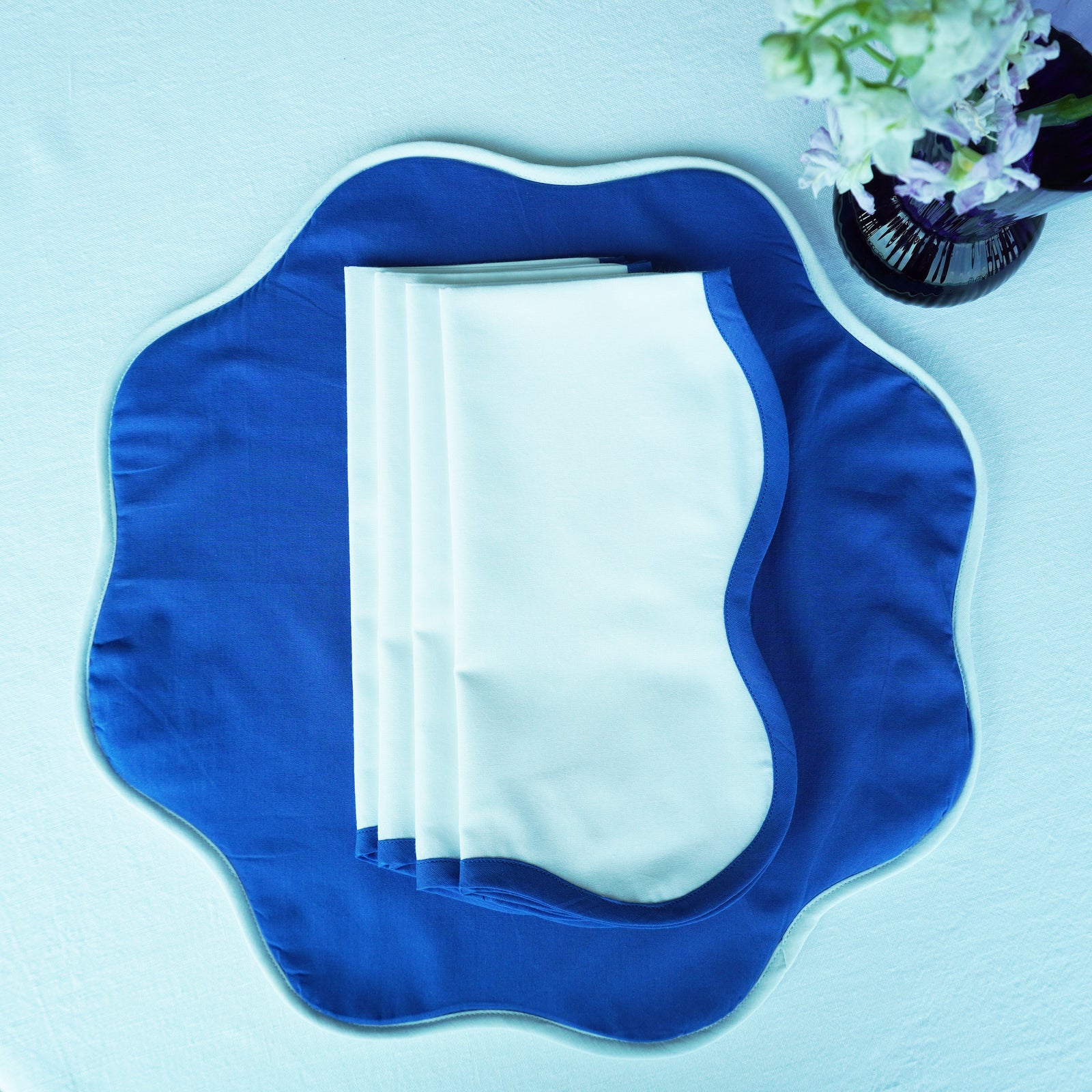 Sapphire Blue Scallop Placemat