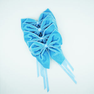 Sky Blue Napkin Bows, Set of 4