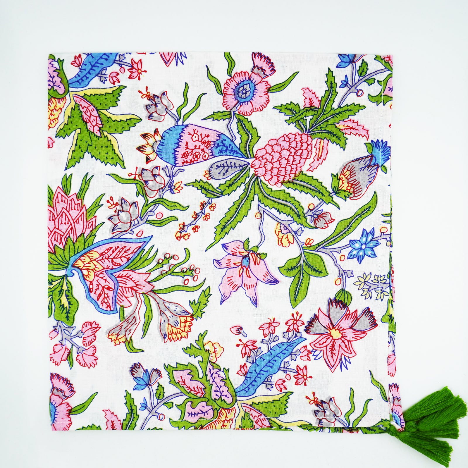 Floral Chintz Tassel Napkins, Set of 4