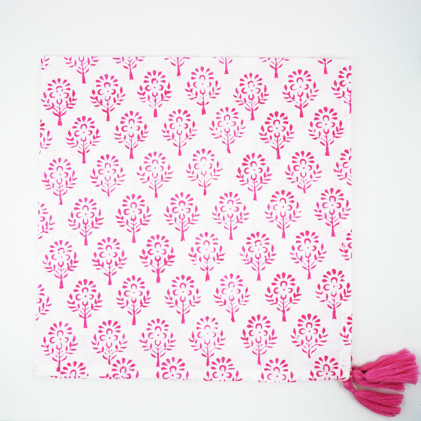 Pink City Block Print Napkins, Set of 4