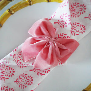 Dusty Pink Napkin Bows, Set of 4