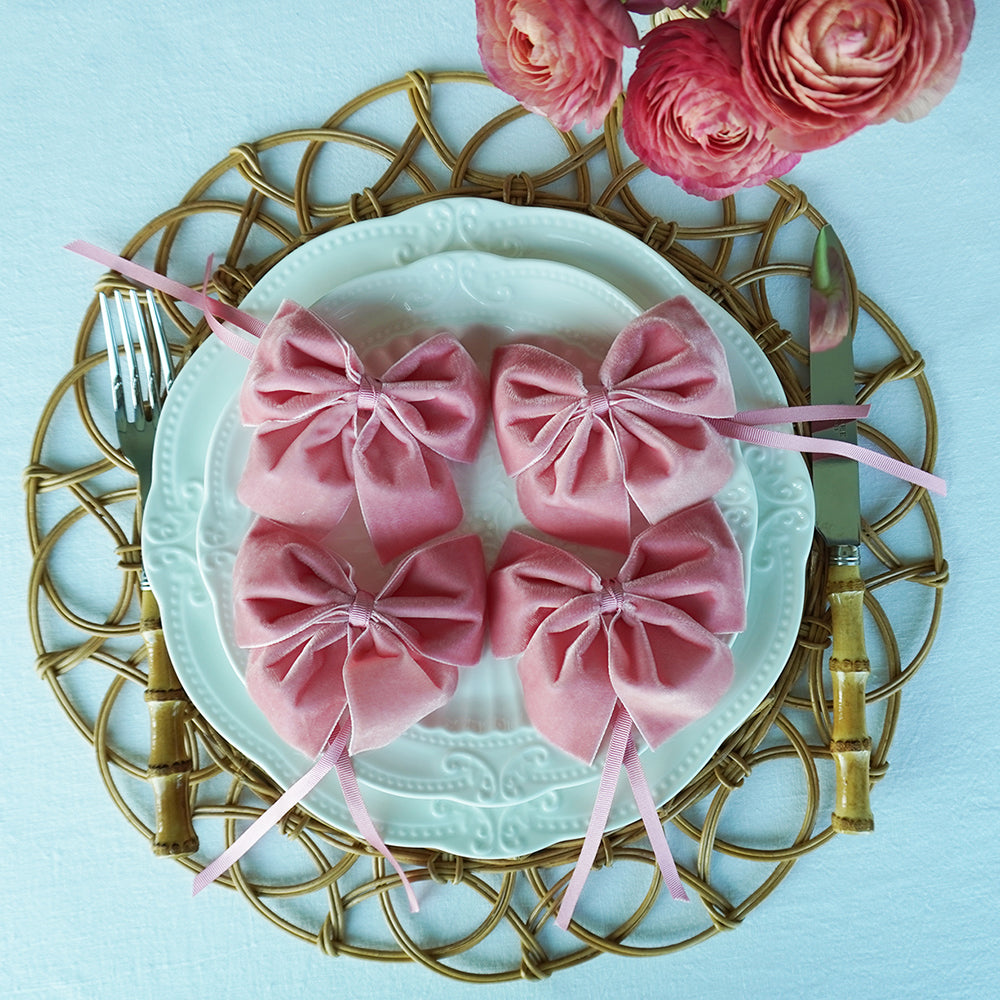 Set of 3 Beaded Ceramic Plates (Dinner, Salad & Bread Plates)