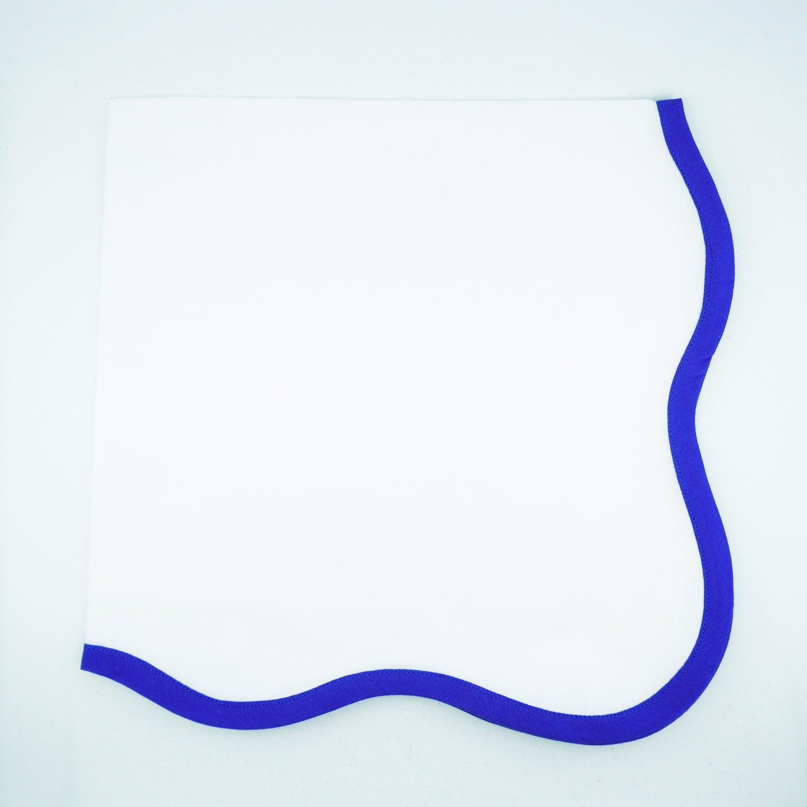 Sapphire Blue Scallop Napkins, Set of 4