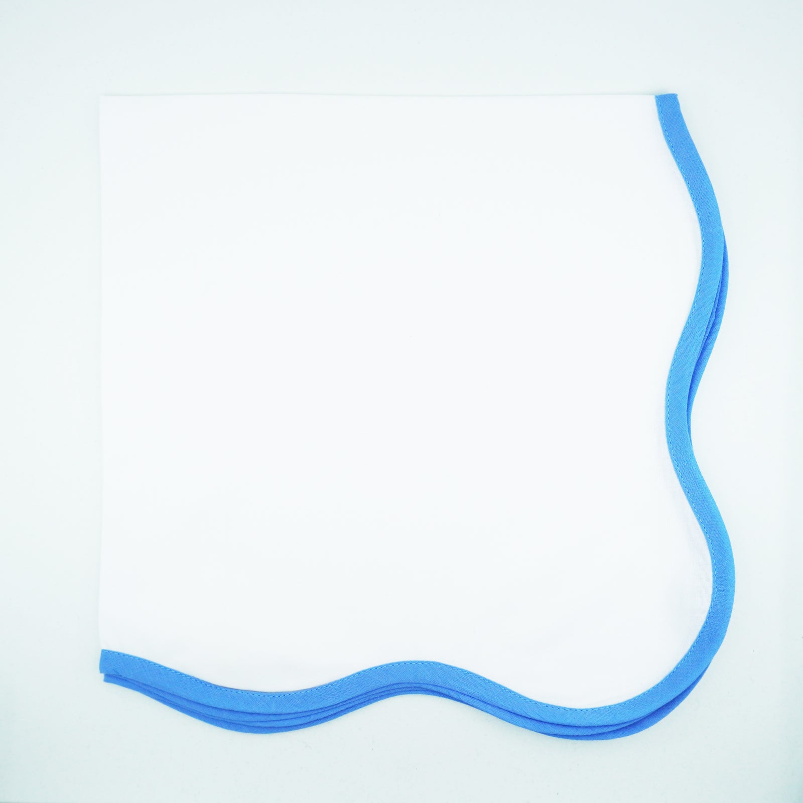 Sky Blue Scallop Napkins, Set of 4