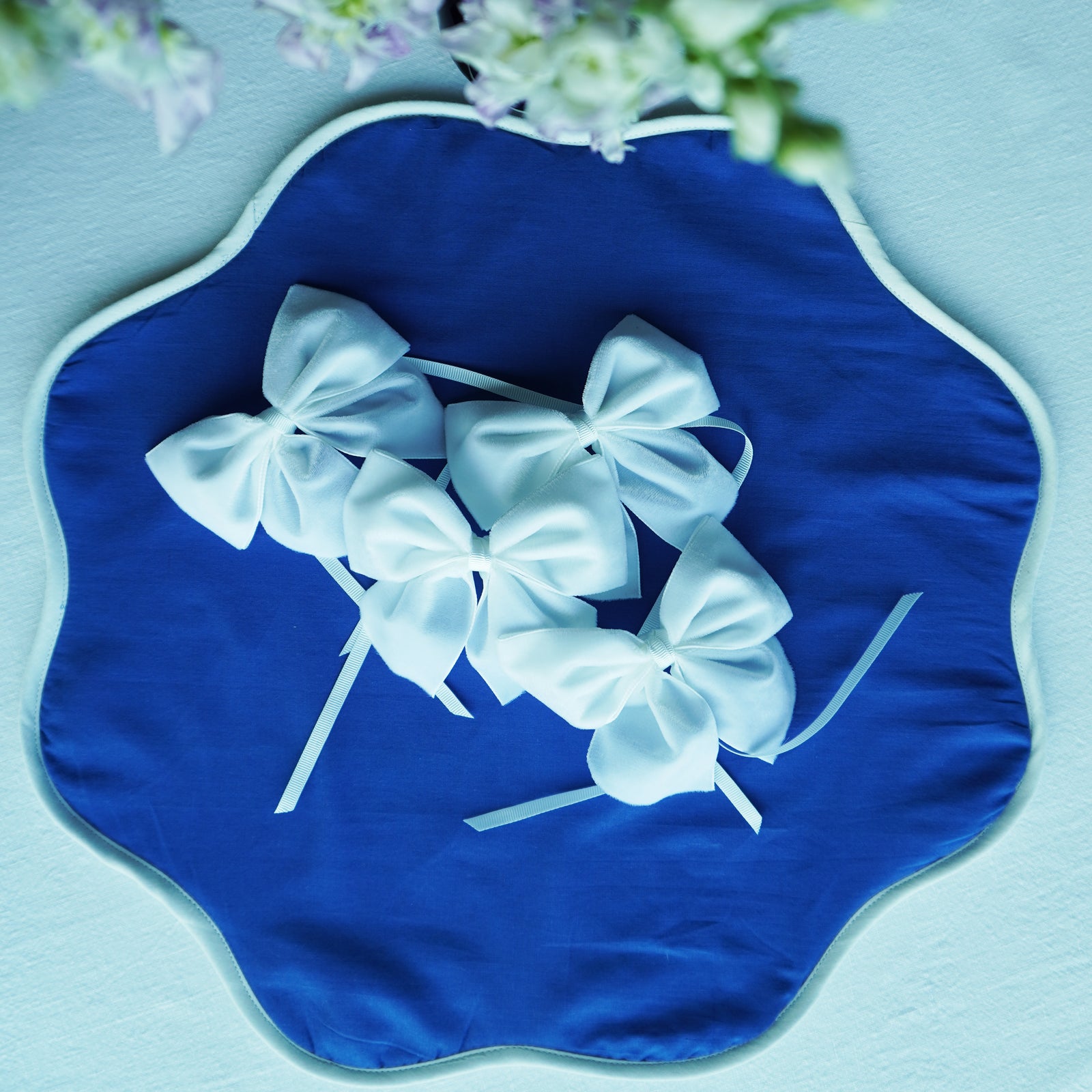 Winter White Napkin Bows, Set of 4